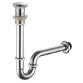Pop-Up vessel sink / countertop basin Drain with P-Trap Set – Without Overflow – PD0006 Chrome
