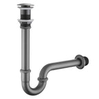 Pop-Up vessel sink / countertop basin Drain with P-Trap Set – Without Overflow – PD0006 Brushed Gun Metal