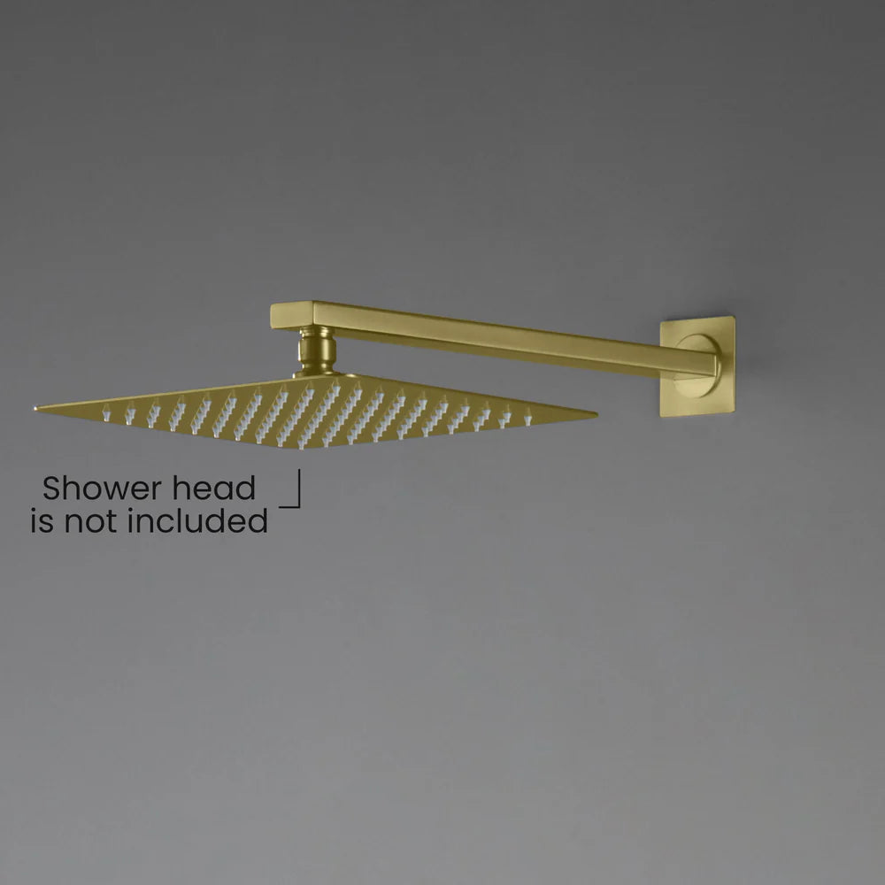 BSA3503/BSA4003 Solid Brass Square Straight Wall Mounted Shower Arm – 1/2" Thread – 350/400mm Length