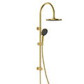 Retrofit Shower Column with Diverter – 8" Overhead & Hand Shower Set – SC2006 Brushed Gold