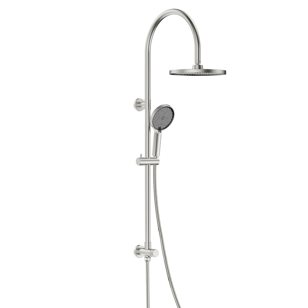 Retrofit Shower Column with Diverter – 8" Overhead & Hand Shower Set – SC2006 Brushed Nickel