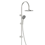 Retrofit Shower Column with Diverter – 8" Overhead & Hand Shower Set – SC2006 Brushed Nickel