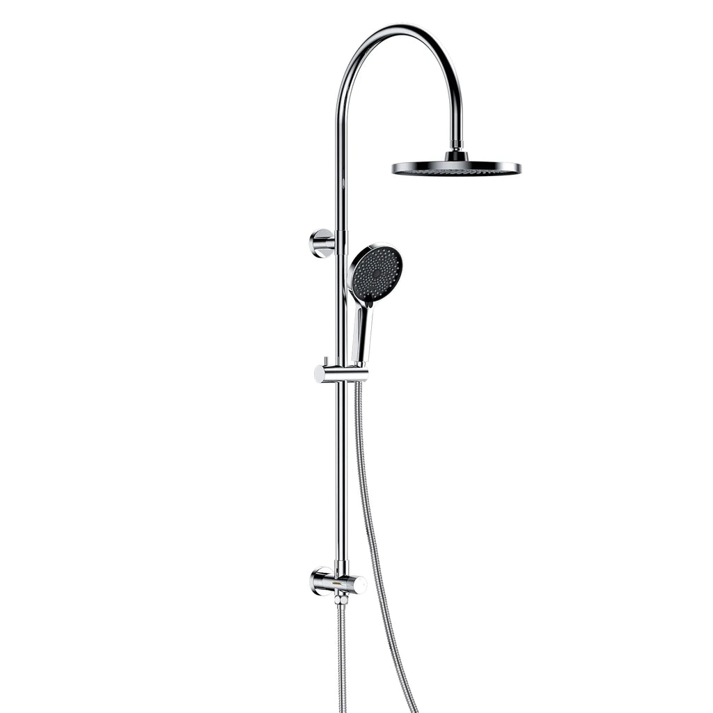 Retrofit Shower Column with Diverter – 8" Overhead & Hand Shower Set – SC2006 Chrome