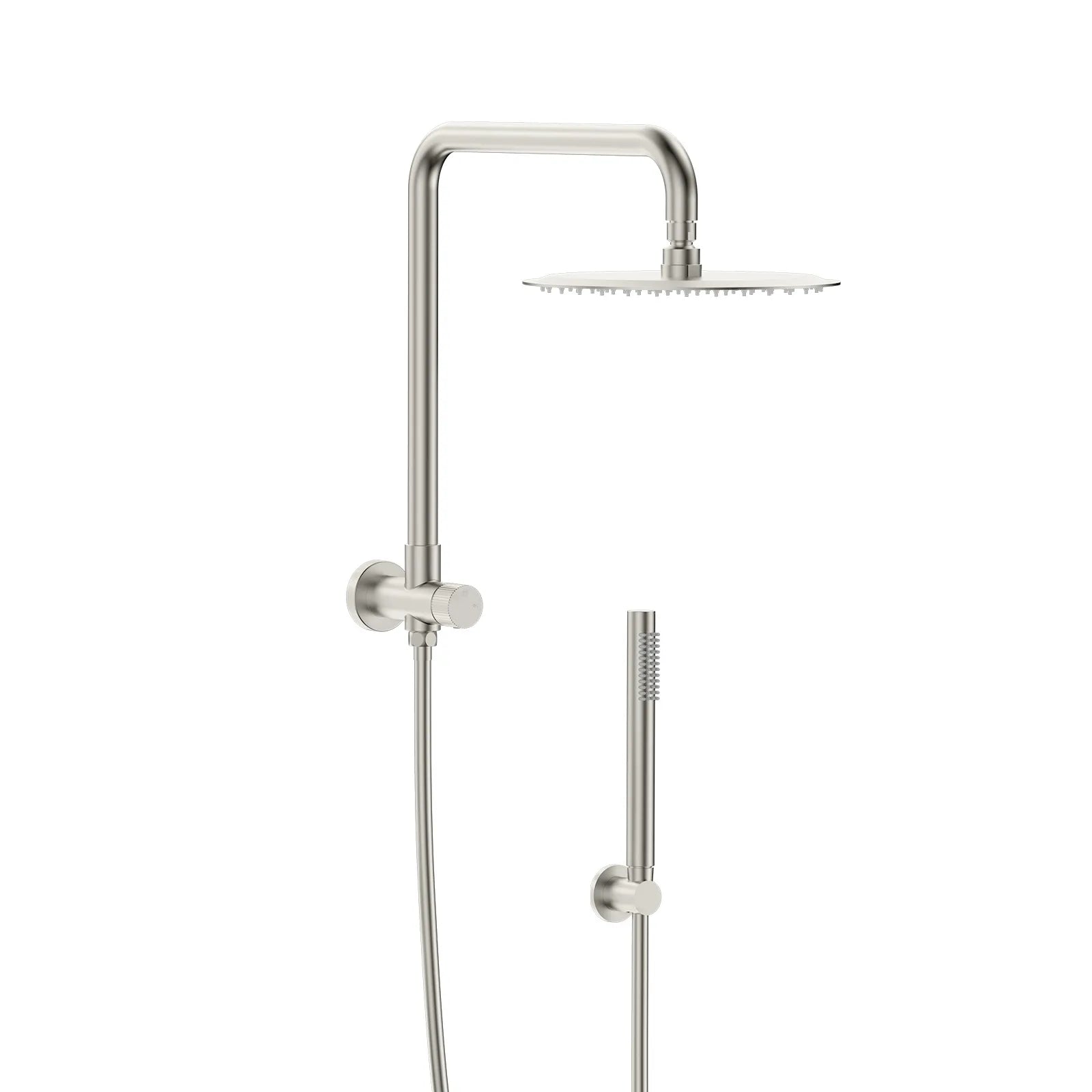 Retro Fit Shower Column with Diverter – 200mm Rain Shower & Hand Shower – SC2031 Brushed Nickel