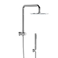 Retro Fit Shower Column with Diverter – 200mm Rain Shower & Hand Shower – SC2031 Chrome