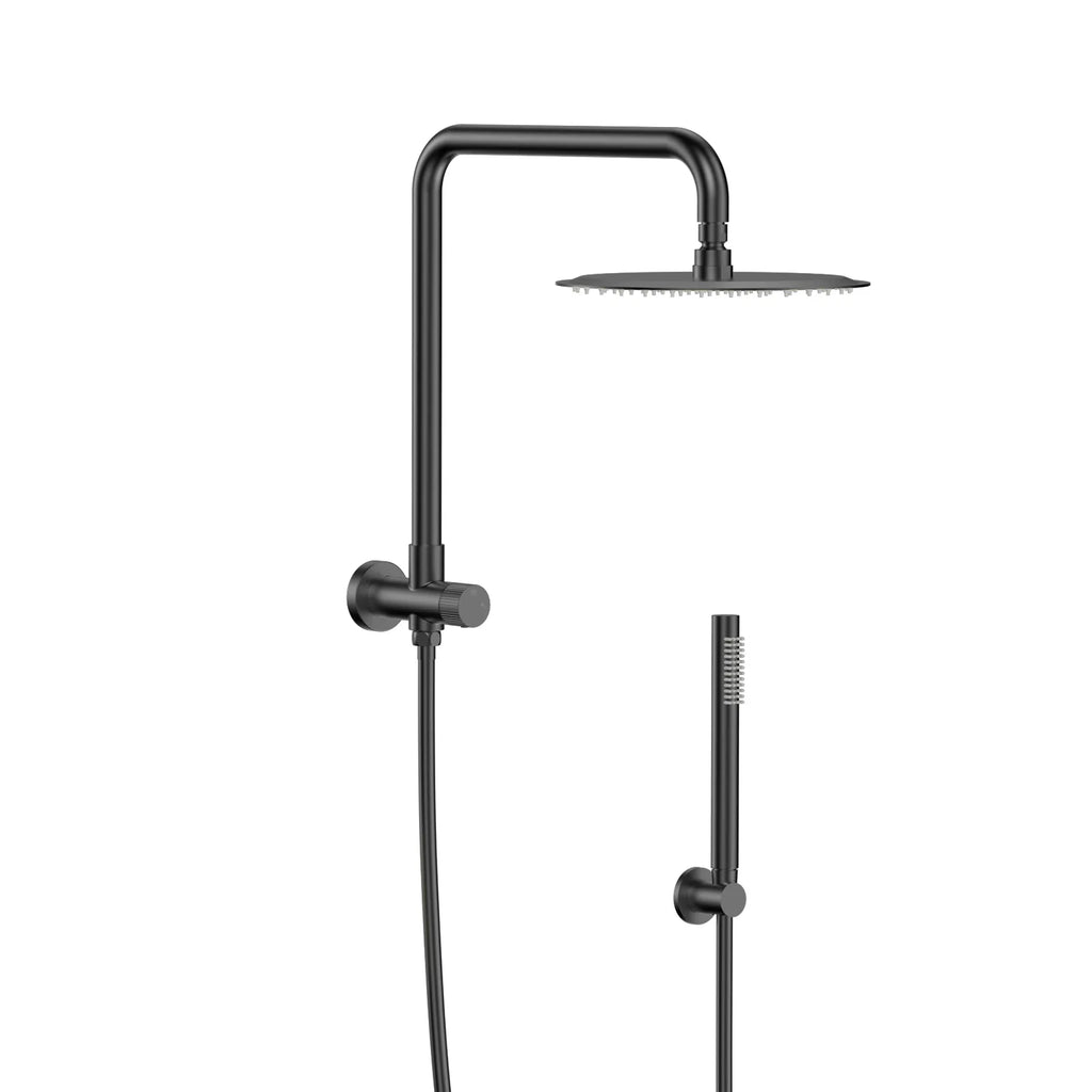 Retro Fit Shower Column with Diverter – 200mm Rain Shower & Hand Shower – SC2031 Matte Black