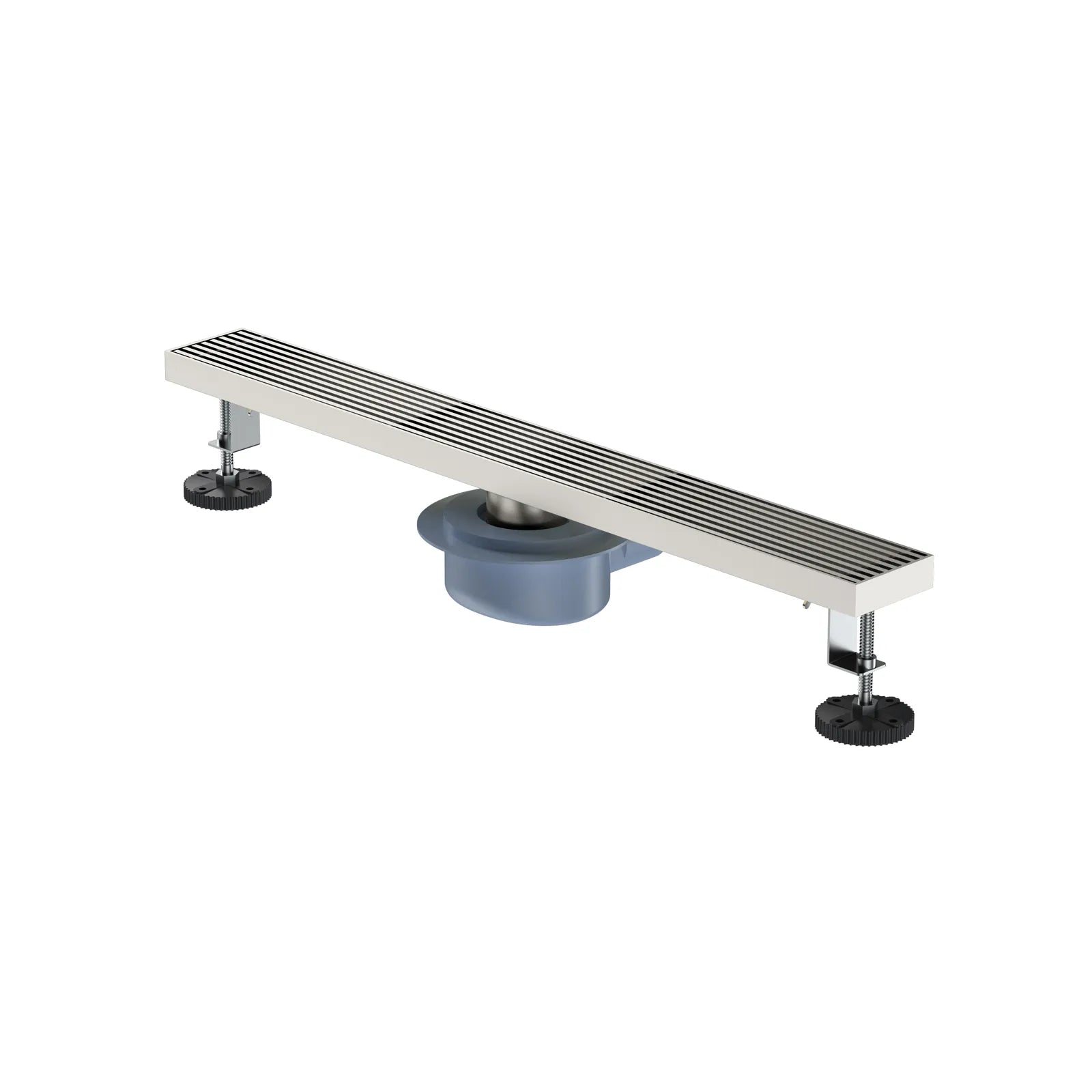 600x68mm SUS 304 Linear Floor Drain – 360° Rotatable Siphon – SFD21038 Brushed Nickel