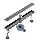 600x68mm SUS 304 Linear Floor Drain – 360° Rotatable Siphon – SFD21038