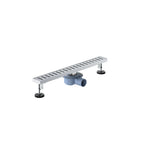 600x68mm SUS 304 Linear Floor Drain – 360° Rotatable Siphon – SFD21039