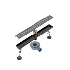 600x68mm SUS 304 Linear Floor Drain – 360° Rotatable Siphon – SFD21039