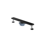 600x68mm SUS 304 Linear Floor Drain – 360° Rotatable Siphon – SFD21039 Matte Black