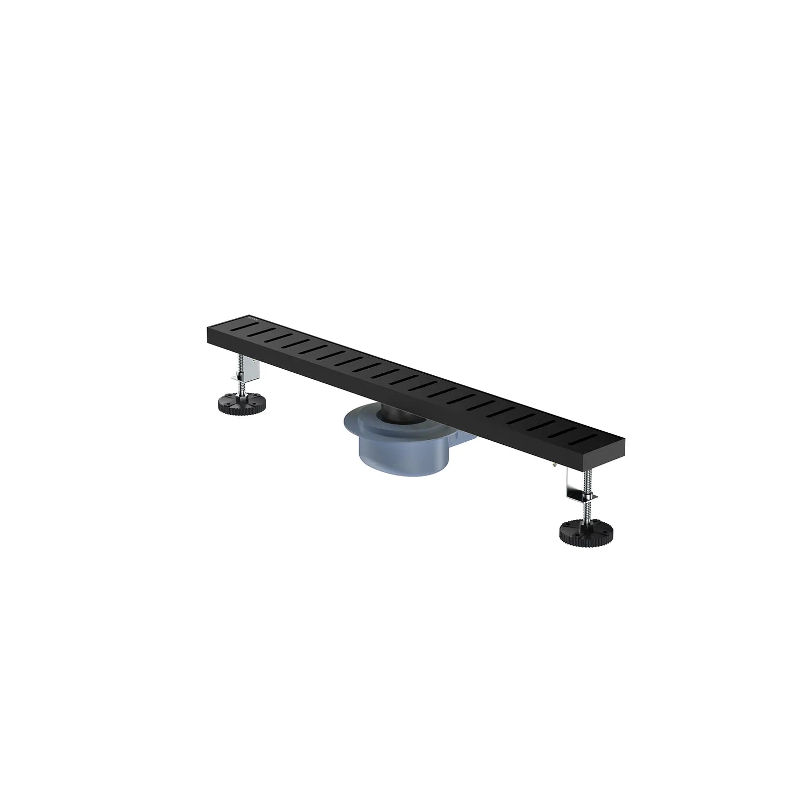 600x68mm SUS 304 Linear Floor Drain – 360° Rotatable Siphon – SFD21039 Matte Black