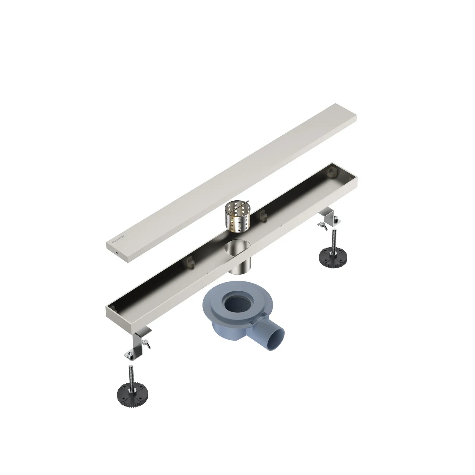 600x80mm SUS 304 Linear Floor Drain – 360° Rotatable Siphon – SFD21040