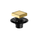 4"x4" Solid Brass Square Tile-In Shower Drain – Invisible Cover with 2" Outlet – SFD21043 Brushed Gold