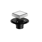 4"x4" Solid Brass Square Tile-In Shower Drain – Invisible Cover with 2" Outlet – SFD21043 Chrome