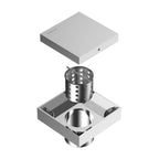 4"x4" Solid Brass Square Tile-In Shower Drain – Invisible Cover with 2" Outlet – SFD21043