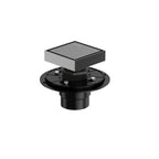4"x4" Solid Brass Square Tile-In Shower Drain – Invisible Cover with 2" Outlet – SFD21043 Brushed Gun Metal