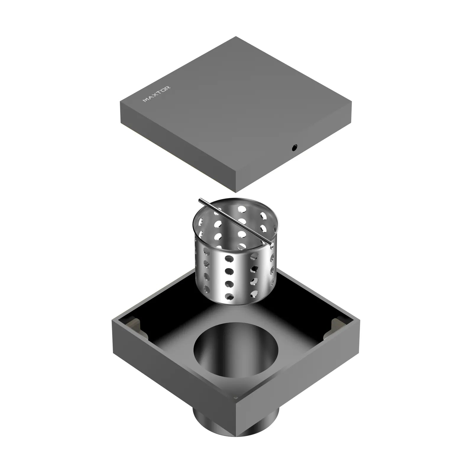 4"x4" Solid Brass Square Tile-In Shower Drain – Invisible Cover with 2" Outlet – SFD21043
