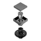 4"x4" Solid Brass Square Tile-In Shower Drain – Invisible Cover with 2" Outlet – SFD21043