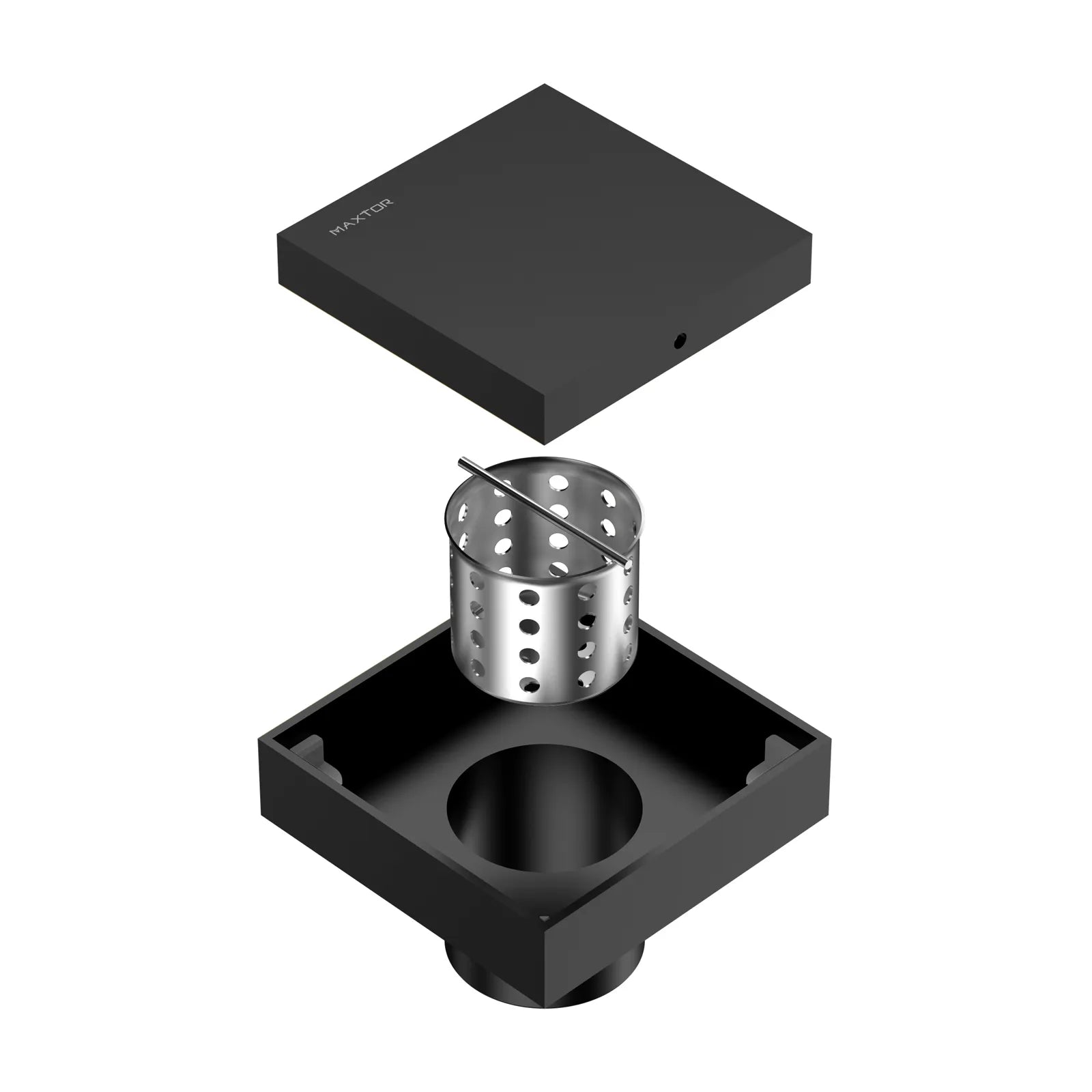 4"x4" Solid Brass Square Tile-In Shower Drain – Invisible Cover with 2" Outlet – SFD21043