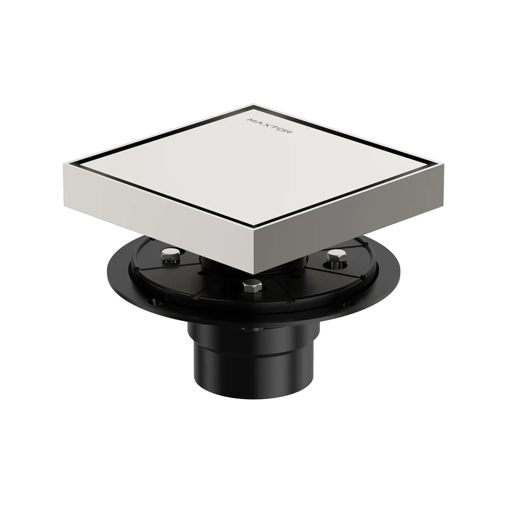6"x6" Solid Brass Square Tile-In Shower Drain – Invisible Cover with 2" Outlet – SFD21044