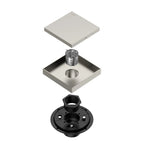 6"x6" Solid Brass Square Tile-In Shower Drain – Invisible Cover with 2" Outlet – SFD21044