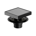 6"x6" Solid Brass Square Tile-In Shower Drain – Invisible Cover with 2" Outlet – SFD21044 Brushed Gun Metal