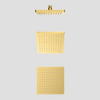 250x250mm SUS 304 Overhead Rain Shower – Slim 15mm Profile – SH151001 Brushed Gold
