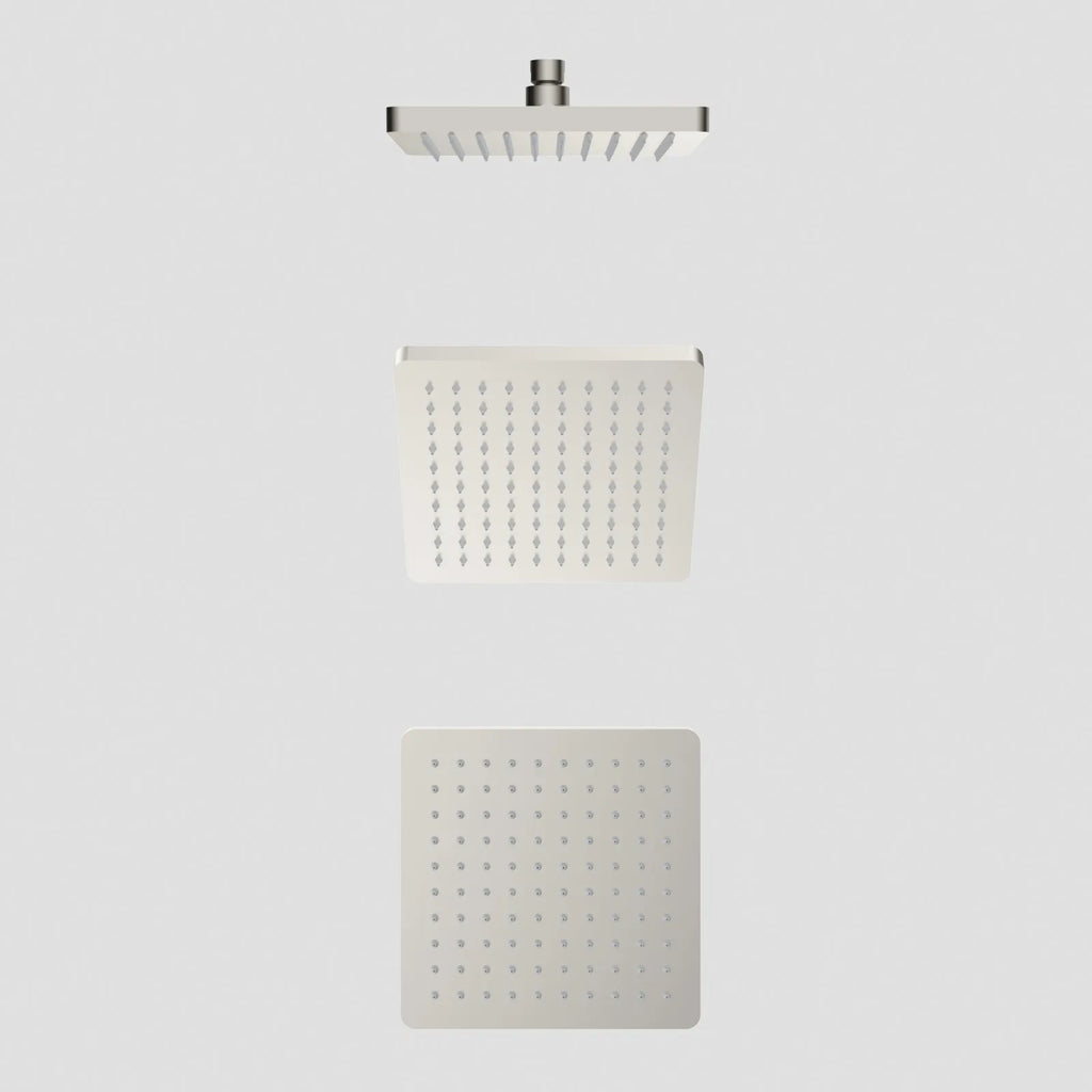 250x250mm SUS 304 Overhead Rain Shower – Slim 15mm Profile – SH151001 Brushed Nickel
