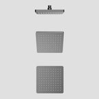 250x250mm SUS 304 Overhead Rain Shower – Slim 15mm Profile – SH151001 Brushed Gun Metal