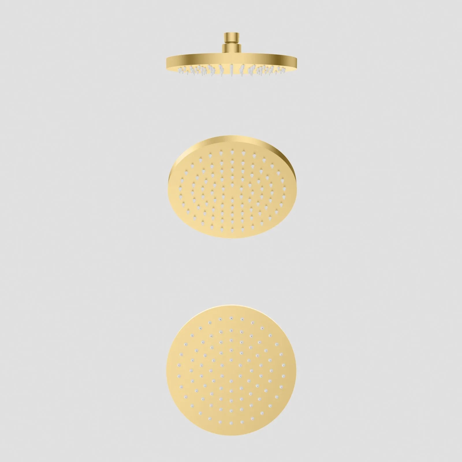 Ø250x15mm SUS 304 Overhead Rain Shower with Touch-Clean Silicone Nozzles-SH151002 Brushed Gold