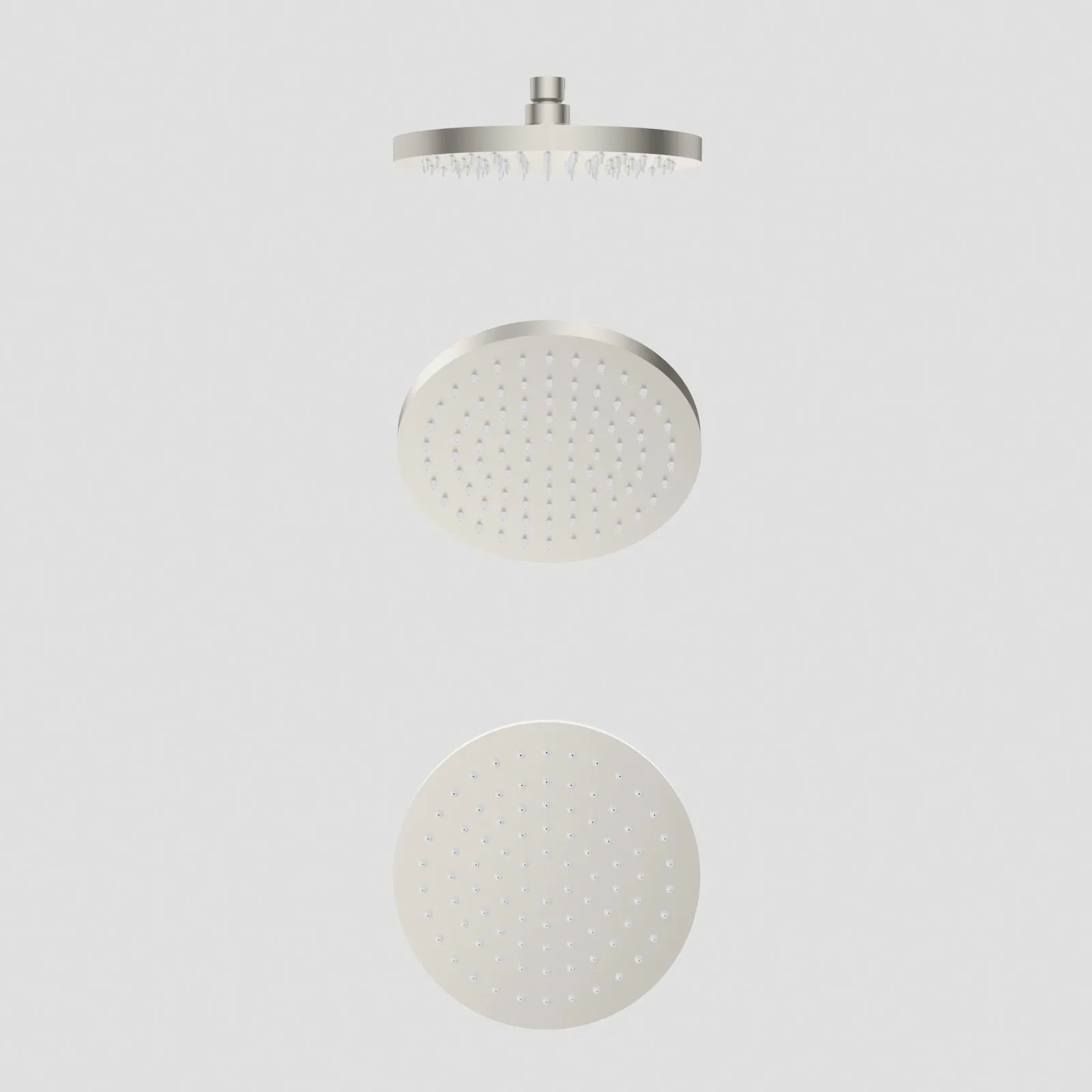Ø250x15mm SUS 304 Overhead Rain Shower with Touch-Clean Silicone Nozzles-SH151002 Brushed Nickel