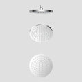 Ø250x15mm SUS 304 Overhead Rain Shower with Touch-Clean Silicone Nozzles-SH151002 Chrome