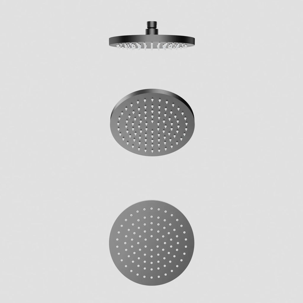 Ø250x15mm SUS 304 Overhead Rain Shower with Touch-Clean Silicone Nozzles-SH151002 Brushed Gun Metal
