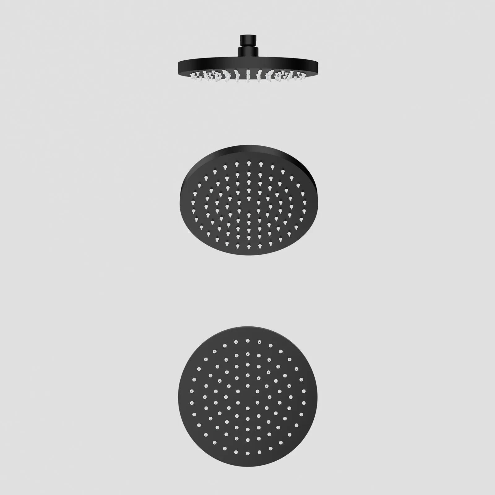 Ø250x15mm SUS 304 Overhead Rain Shower with Touch-Clean Silicone Nozzles-SH151002 Matte Black