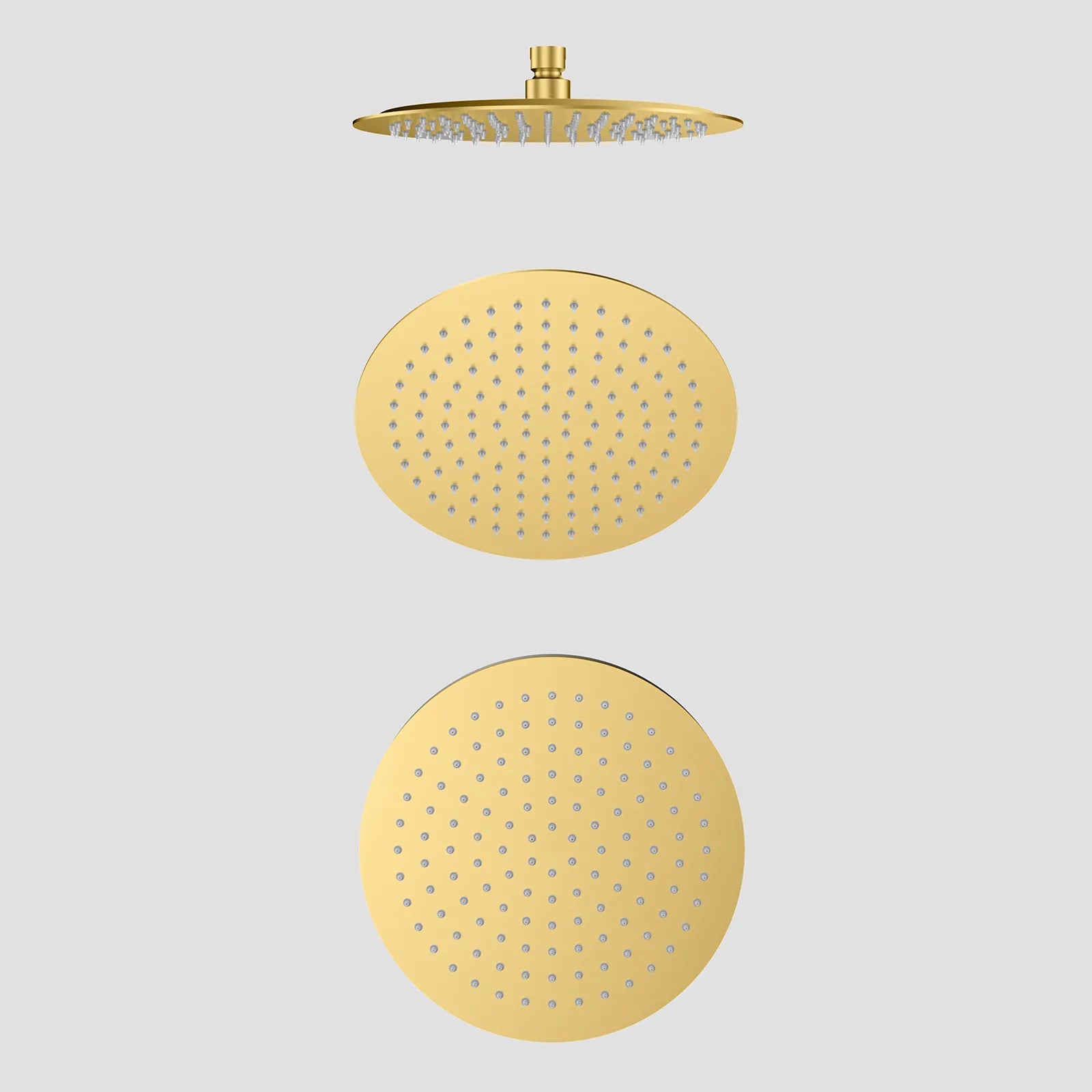 Ø200mm SUS 304 Overhead Rain Shower – 2mm Super Thin Profile – SHA0802 Brushed Gold