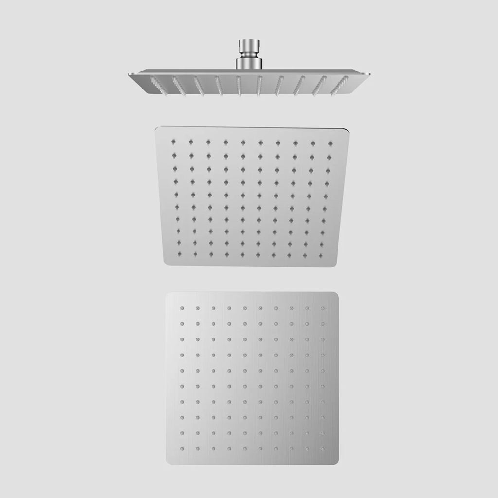 250x250x2mm SUS 304 Overhead Rain Shower – 2mm Super Thin Profile – SHA1001 Brushed Nickel