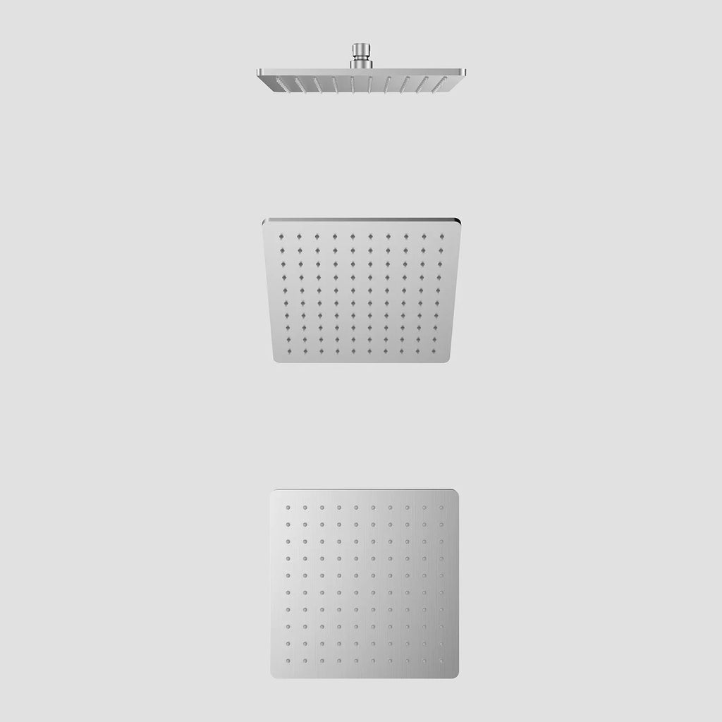 200x200mm SUS 304 Overhead Rain Shower – 8mm Modern Profile – SHD0801 Brushed Nickel