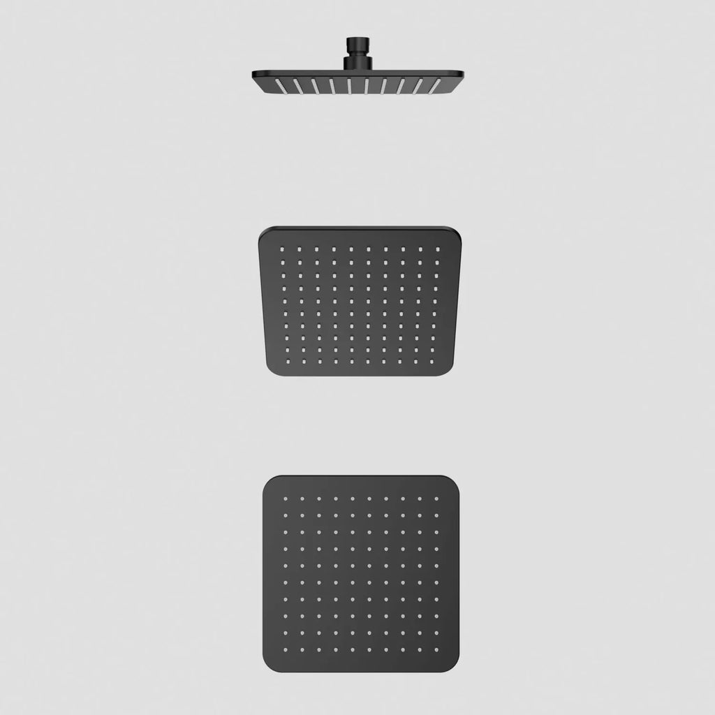 200x200mm SUS 304 Overhead Rain Shower – 8mm Modern Profile – SHD0811 Matte Black