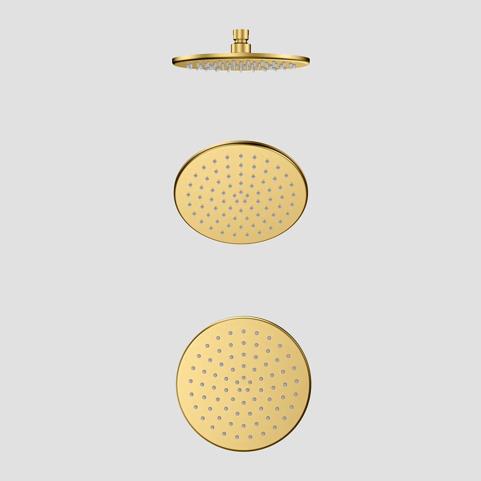 Ø200mm SUS 304 Overhead Rain Shower,rounded front, back flat SHD0822 Brushed Gold