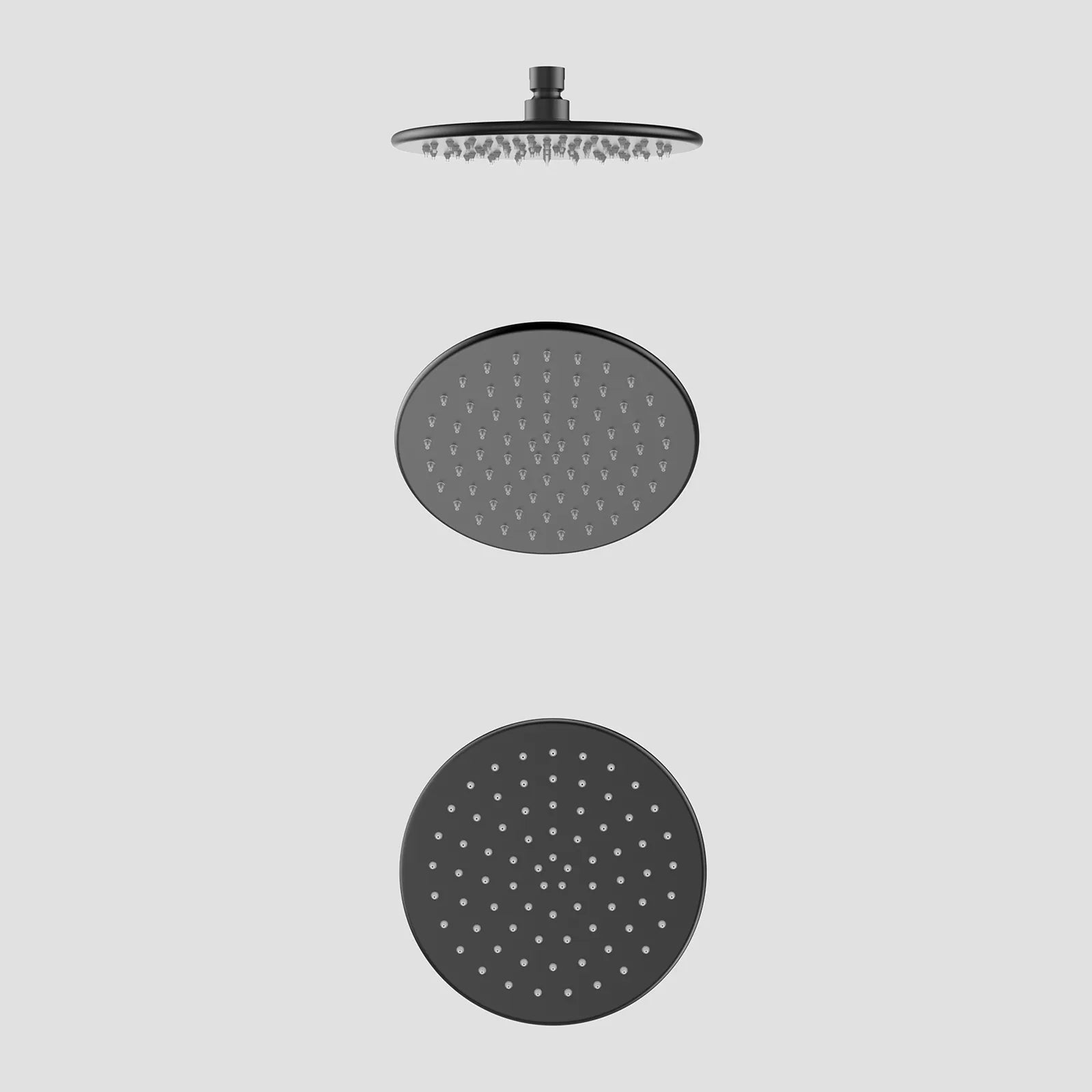 Round-front & backØ200mm SUS 304 Overhead Rain Shower – 8mm Super Thin Profile – SHD0832 Matte Black