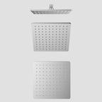 250x250mm SUS 304 Overhead Rain Shower – 8mm Modern Profile – SHD1001 Brushed Nickel