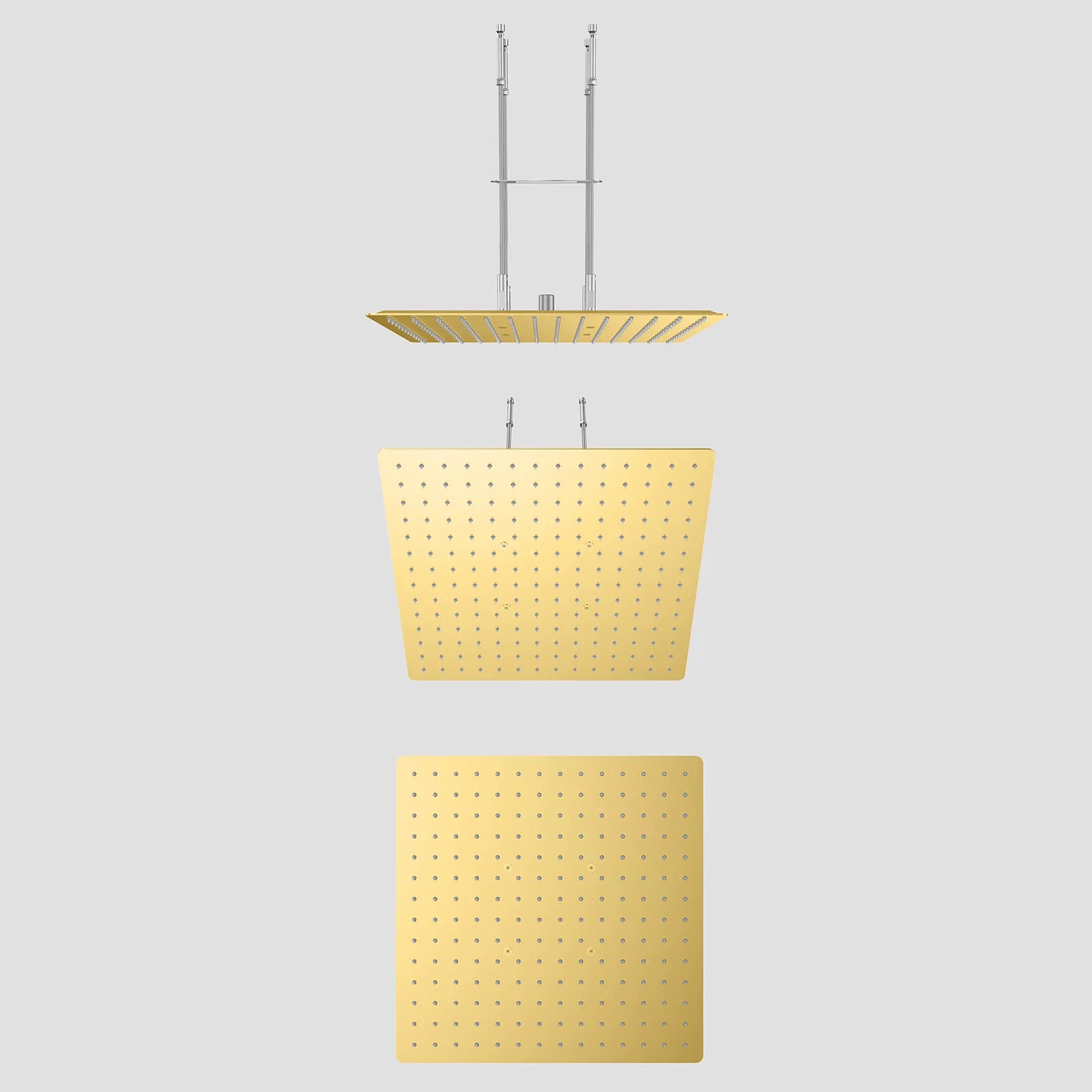 400x400mm Square Ceiling Rain Shower Head – SUS304 Stainless Steel – SHE1601 Brushed Gold