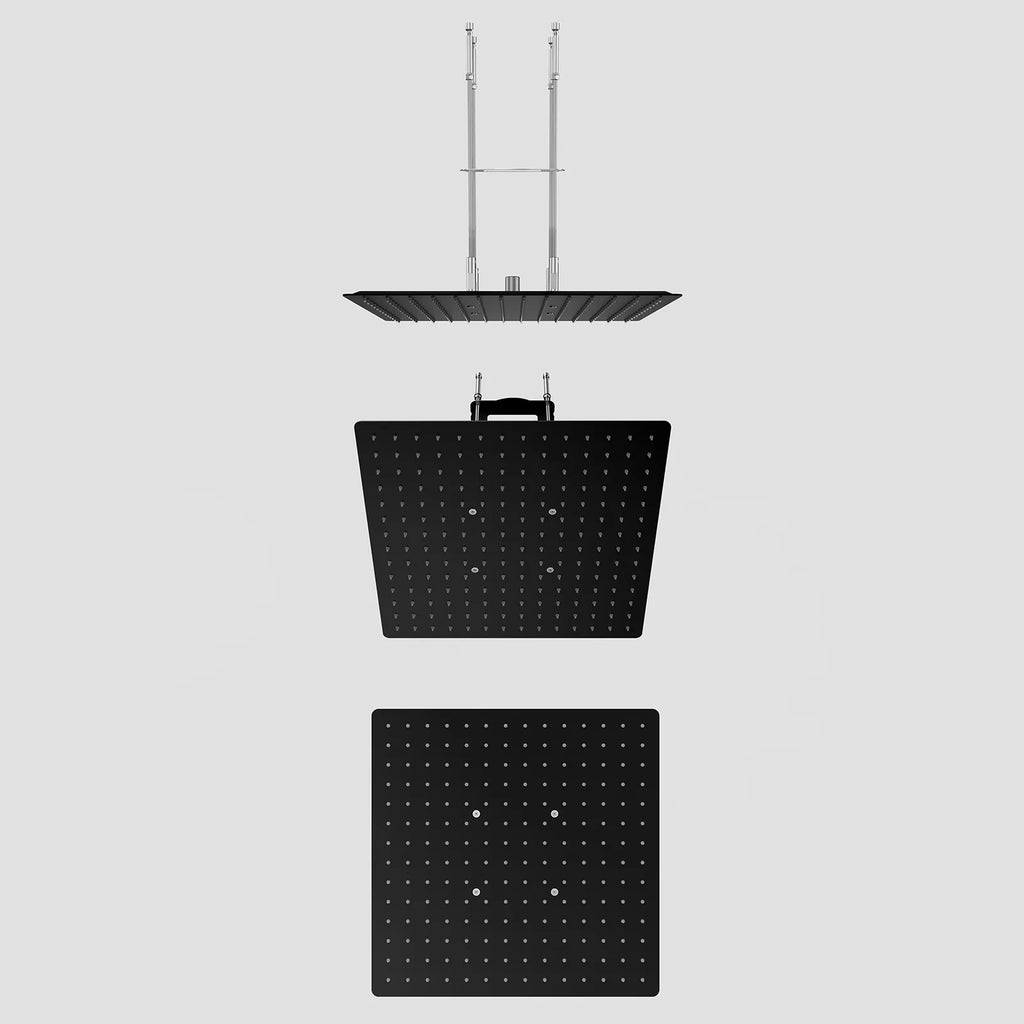 400x400mm Square Ceiling Rain Shower Head – SUS304 Stainless Steel – SHE1601 Matte Black
