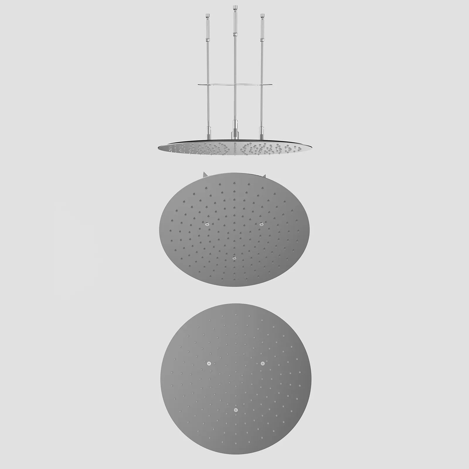 φ400mm Round Ceiling Rain Shower Head – SUS304 Stainless Steel – SHE1602 Brushed Gun Metal