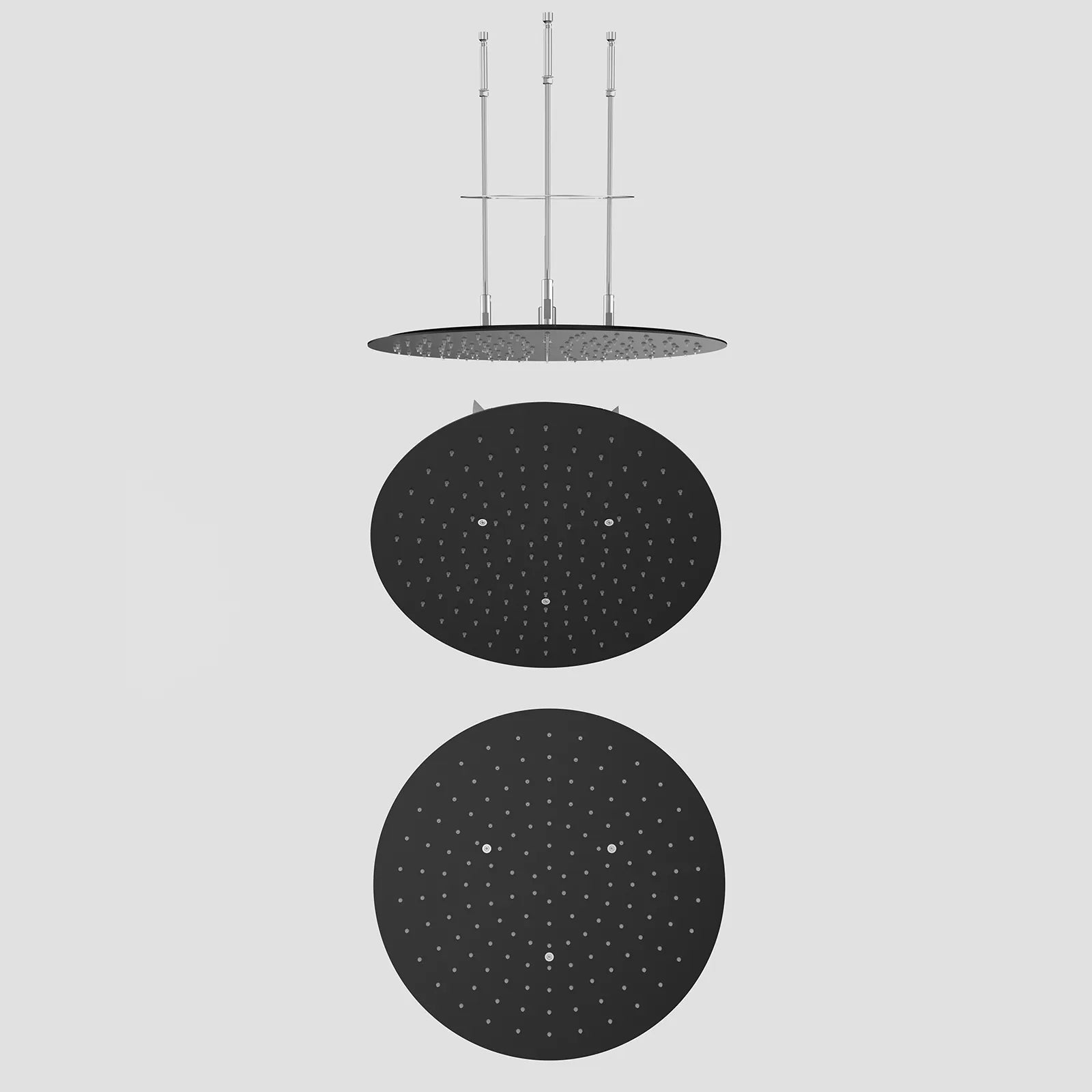 φ400mm Round Ceiling Rain Shower Head – SUS304 Stainless Steel – SHE1602 Matte Black