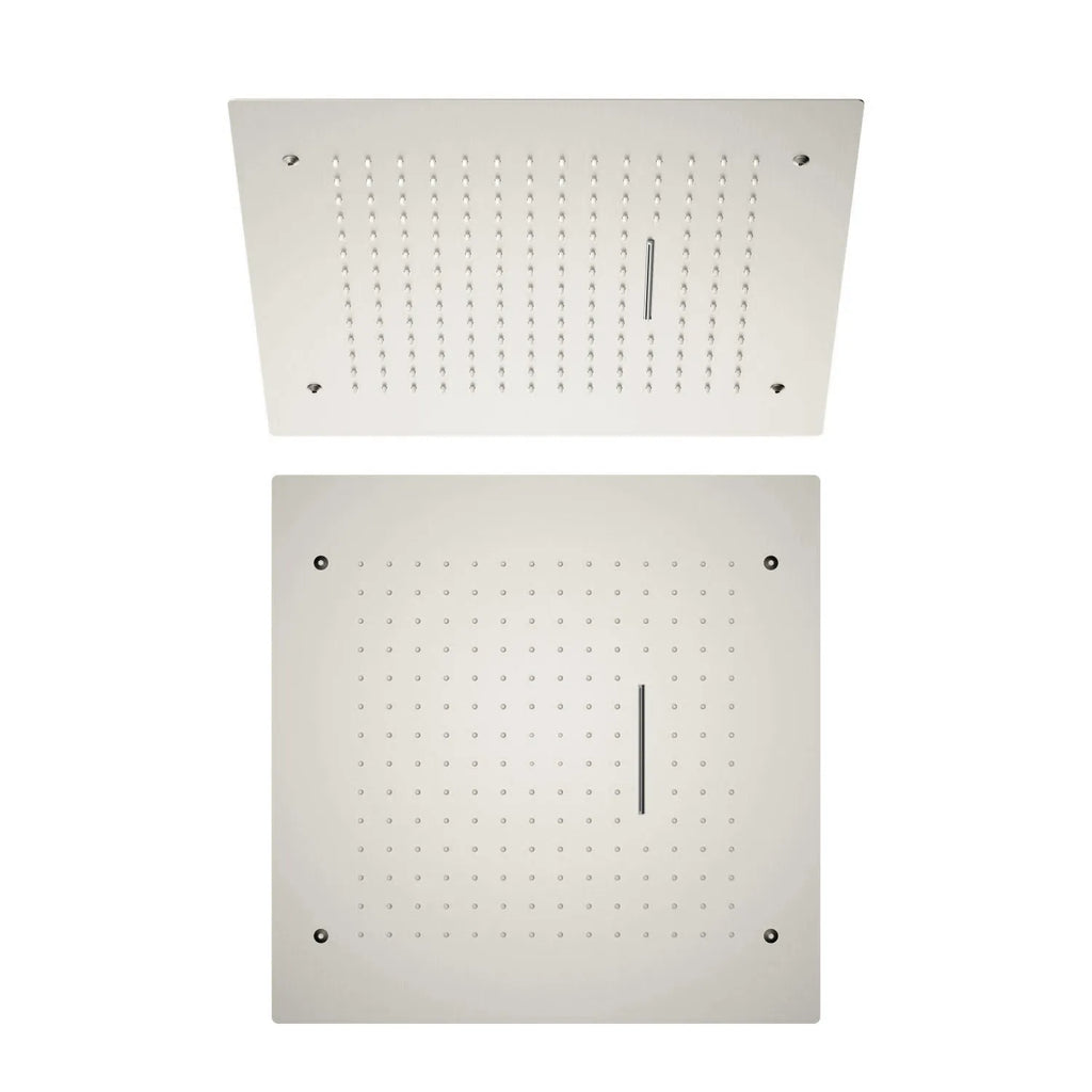 MAXTOR 500x500mm 2-Function Rain & Waterfall Ceiling Shower Head-SHE2004 Brushed Nickel