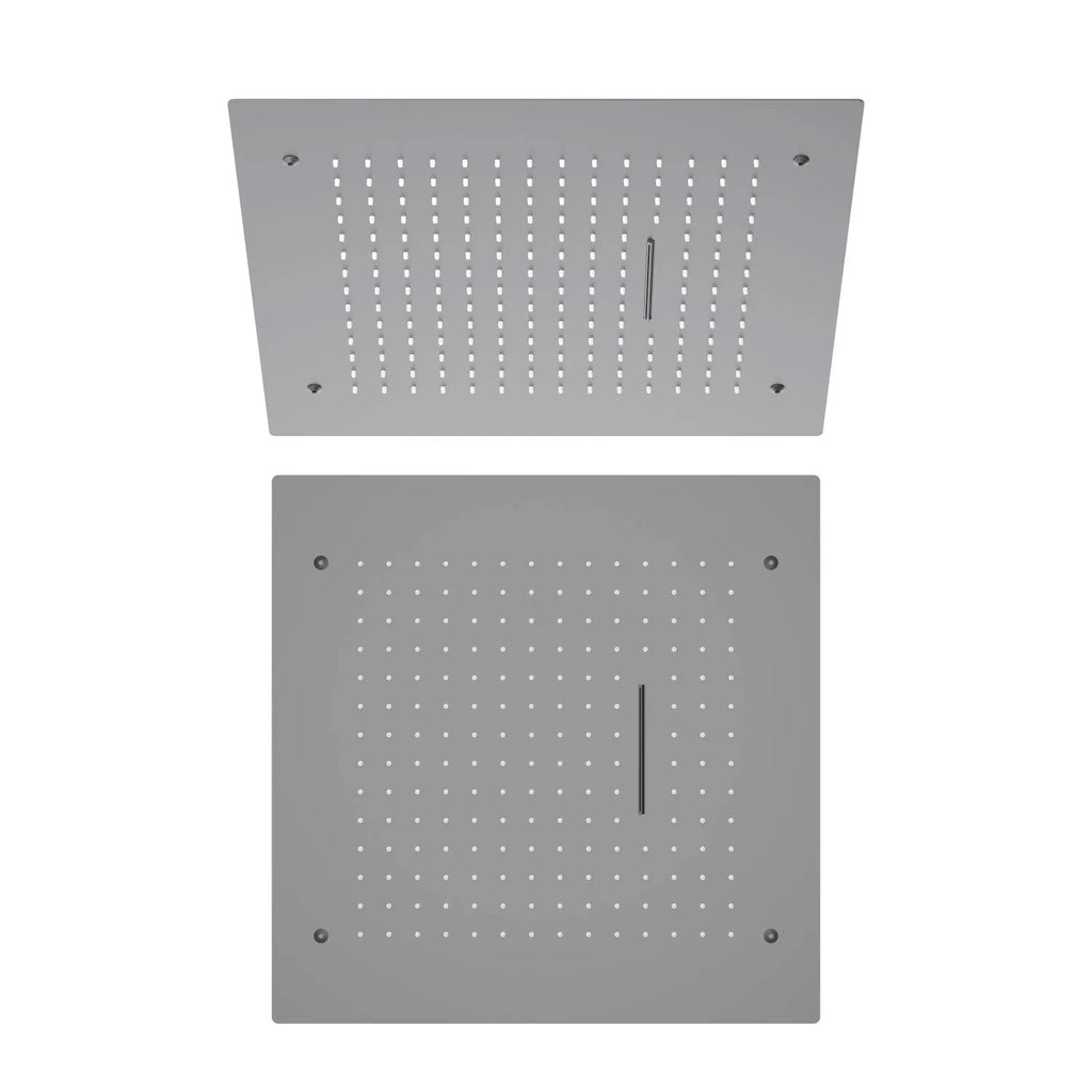 MAXTOR 500x500mm 2-Function Rain & Waterfall Ceiling Shower Head-SHE2004 Brushed Gun Metal