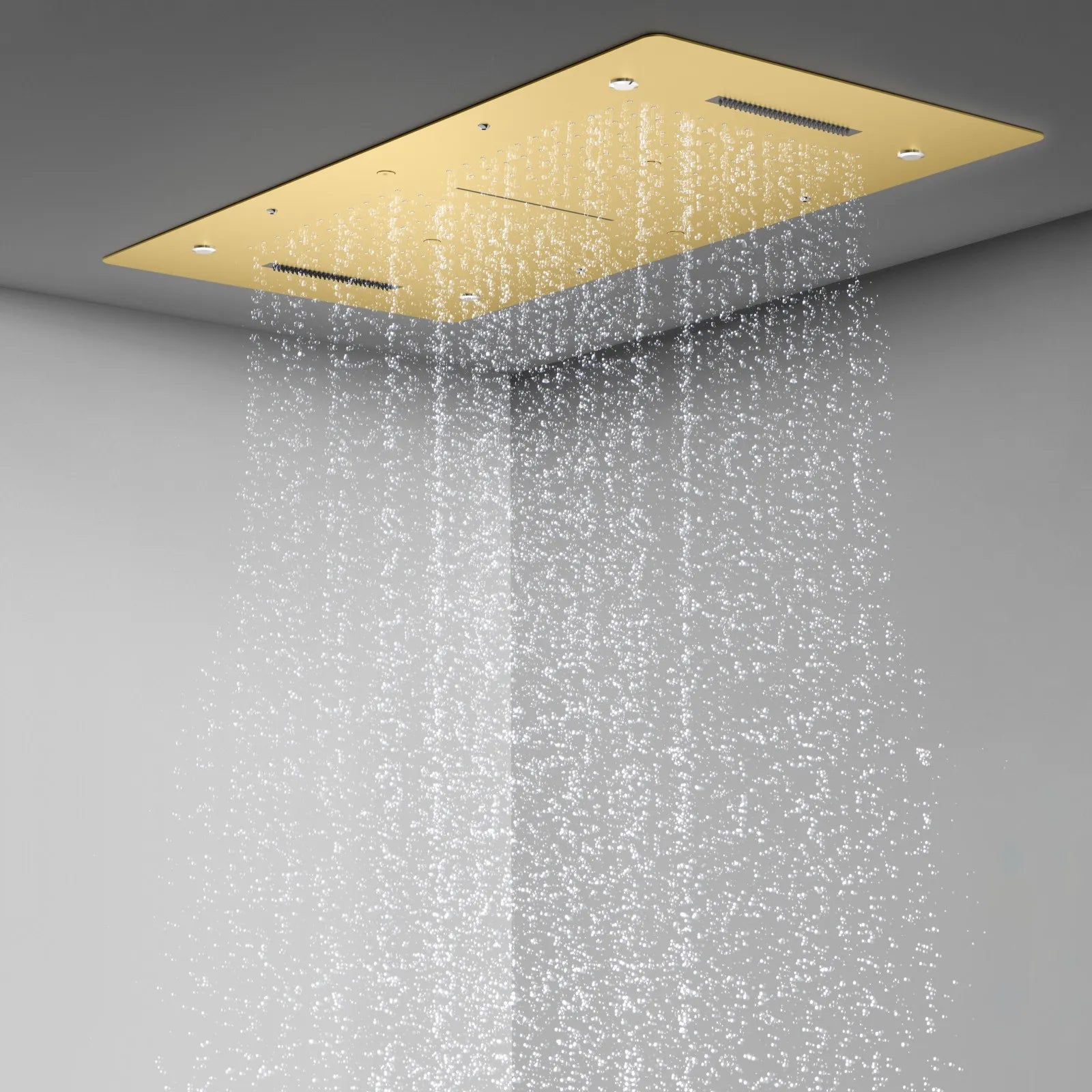 MAXTOR 1000x500mm 5-Function LED Ceiling Rain Shower-SHE2009 Brushed Gold
