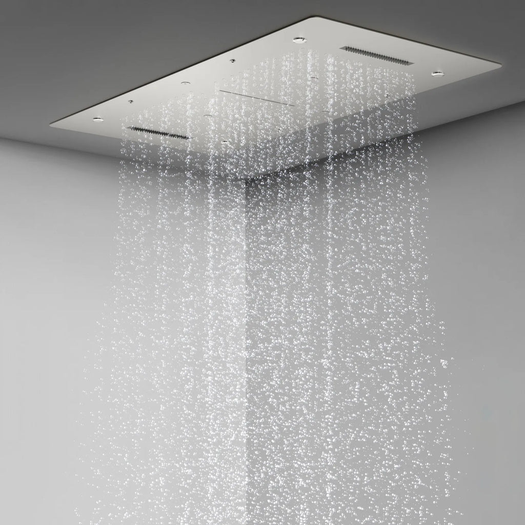 MAXTOR 1000x500mm 5-Function LED Ceiling Rain Shower-SHE2009 Brushed Nickel